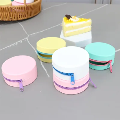 Wholesale Round Shaped Silicone Coin Purse Rubber Coin Case for Promotion Gifts for Women Girls Key Lipstick Bag