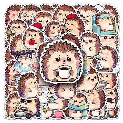 50PCS Lovely cartoon animals hedgehog sticker