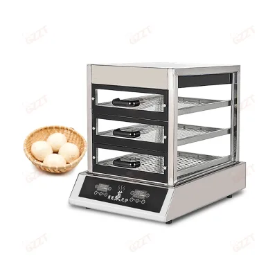 3000W 4000W Steam Bun Machine Commercial Desktop Steam Oven Steamed Buns Automatic Water Heating Steamer Warming Cabinet
