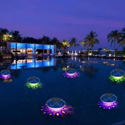 Light up RGB Swimming Pool Float Accessories for Above Ground Inground Pool,Pond,Bath,Hot Tub,Spa Party Decor