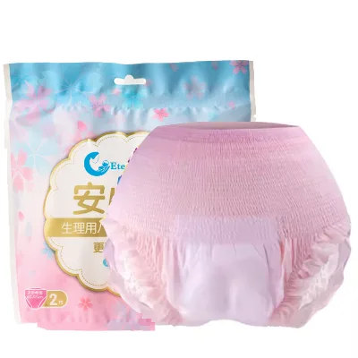 Super Soft Disposable Menstrual Pants Women's Flower Series Lady Sanitary Pants