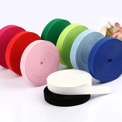 Wholesale Colorful Flat Elastic Band Dance Woven Elastic Tape Spandex Elastic Ribbon Garment Sewing Ballet Shoe Elastic Band
