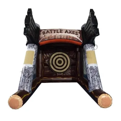 Interactive Inflatable Battle Axe Game / Inflatable Flying Axe Throwing Challenge Carnival Game