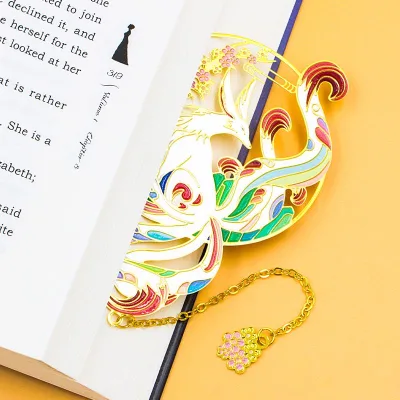 Bookmark Brass Stainless Steel Carved Blanks Custom Metal Cartoon Metal Pendant Promotional Bookmarks