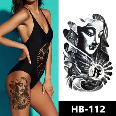 Waterproof Temporary Tattoo Sticker Arm Large Skull Tattoo Stickers Flash Tattoos for Men Women
