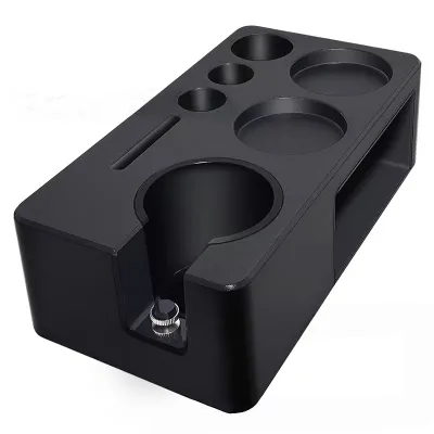 Mini Tamp Station 54 mm Black Espresso Tamping Station ABS Plastic Coffee Tamping Station Household Tamping Station