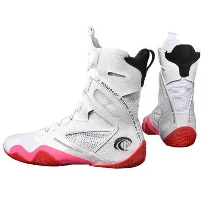 Factory Mens Weightlifting Boxing Boots Lace-up Non-slip Wrestling Shoes Sport Powerlifting Shoes