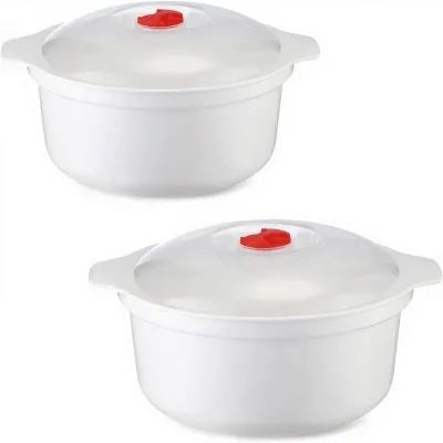 Plastic Microwave Ramen Bowls with Lids Handles BPA Free Dishwasher Safe Microwave Safe 2 Piece Set College Dorms