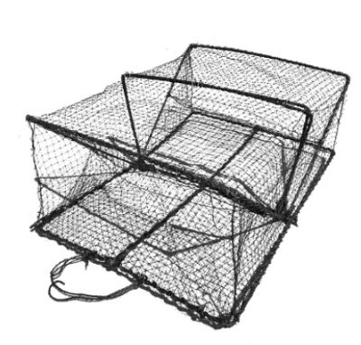 Portable Folding square Nylon Black Crab Trap Shrimp Lobster Crab