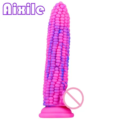 Abnormal Corn Simulation Penis Sex Machine Penis Adult Female Masturbation Stick Dildo Monster Dildo Sex Toy G Spot Stimulator