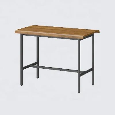 Rectangular Coffee Table Walnut Wood Grain Tabletop Sturdy Black Metal Frame Simple Center Cocktail Table for Living Room Home