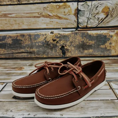 LXG,top-grade Crazy Horse Leather Top Causal Peas Shoes Abrasion-proof Anti-slip Rubber Outsole Boat Shoes in Dockside HSW079