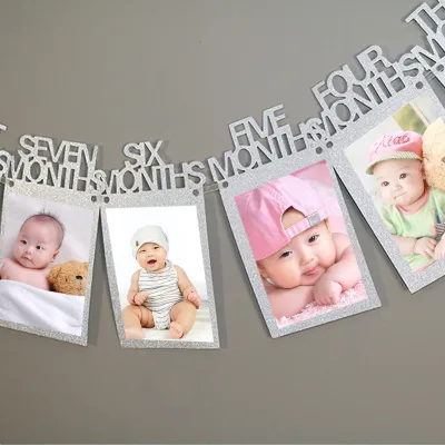 Wholesale Birthday Photo Banner Birthday Party Decorations Rope Kraft Paper Golden Onion Paper Happy Birthday Banner for Child