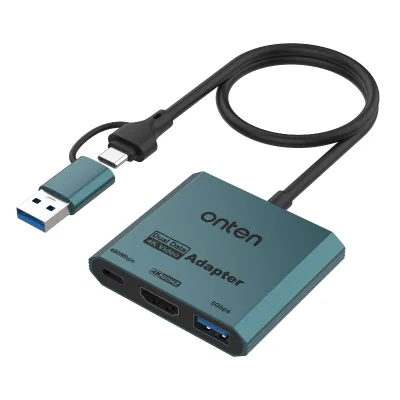USB-C to Dual DP Converter 4K/60Hz Video Display Metal HDTV Aluminum Alloy Video Splitters & Converters