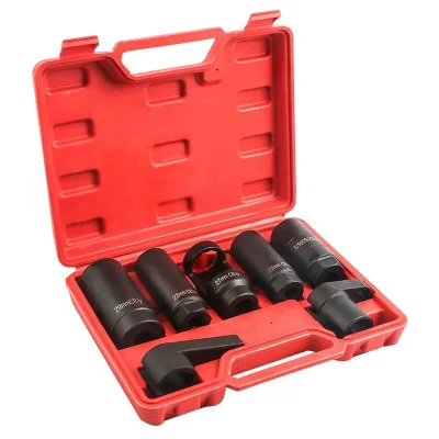 7pcs Oxygen Sensor Sleeve Extraction Tools Vehicle Oxygen Sensor Tool New Oxygen Sensor Socket Wrench Kits