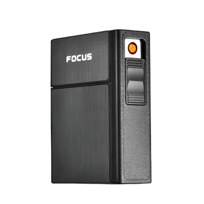HD Customized Designs Waterproof Portable Cigarette Case with Pyrotechnic Ignition Laser Carving Storage for 20 Cigarettes Box