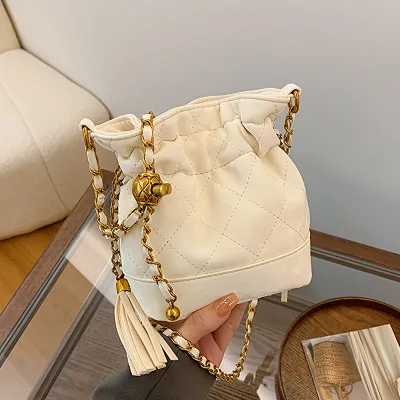 Soft Leather Large Capacity Fashionable Pleated Chain Shoulder Bag Fashion Pu Leather Women's Handbags