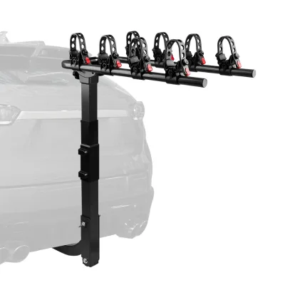 Car-mounted bicycle Rack with Four Brackets, Adjustable Rear Suspension, Universal Mountain Bike Rear Rack