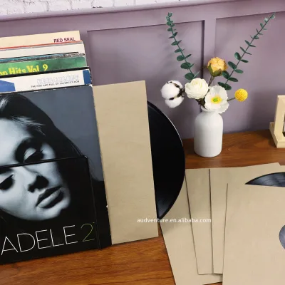 High-quality  Best-selling Paper Record Inner Sleeves with Insert PE Plastic Pack 20