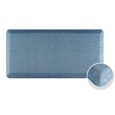 Factory Custom Design PVC Jeans Fabric Recycled Sponge Anti-fatigue Mat for Kitchen ,Office Dry Area