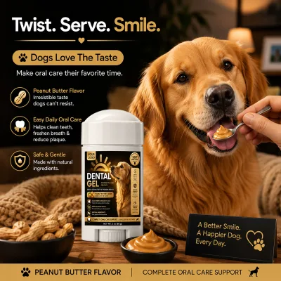Dogs Love the Taste Peanut Butter Flavor Dental Gel Helps Clean Teeth,freshen Breath &reduce Plaque