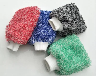 Cleaning Tool Custom Thicken Microfiber Car Wash Glove Super Absorbent Lint-Free Car Scratch-Free Car Beauty Care Glove