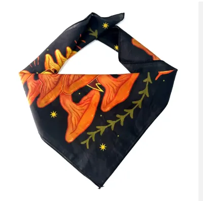 LOW MOQ Hot Sale Custom Your Logo Size Cotton Multifunctional Handkerchief for Outdoor Custom Design Bandana Scarf for Camping