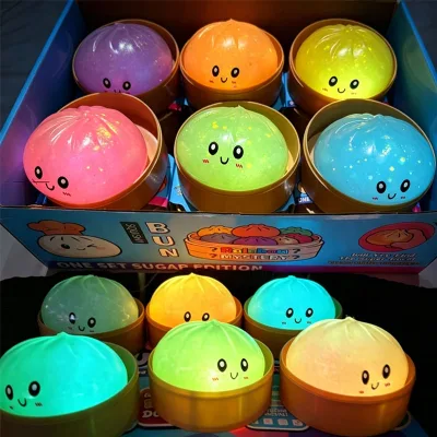 Dumpling Squishy Glow in the Dark Cute Squihsy Dumpling Durable Glitter Dunpling Squishy Instock Dumpling Squishy  for Kids