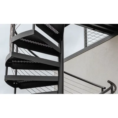 High Quality Modern Indoor Stainless Steel Spiral Stairs with Glass Railing and Solid Wood for Villa and Apartment Homes