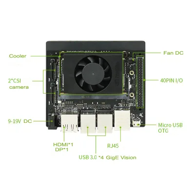 NVID1A JETSON XAVIER NX Developer Kit AI Supercomputer lvds control board For Edge Computing With Cooling Fan And Power Supply