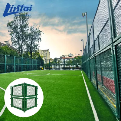 Highsecurity Outdoor Sports Soccer Court Fence Netting Polyester Electrostatic Powder Coated Fence for Tennis Basketball Field