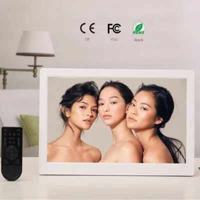 IPS 15.6 Inch Digital Photo Frame hd Video Download English Video Adversting Player Digital Signage Wall Mount on Display Racks