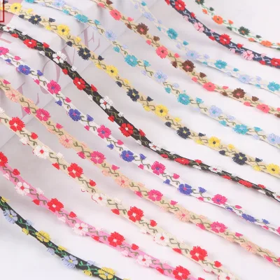 1.2cm 3D Embroidered Jacquard Ribbon for Home Textiles, Window Decorations, Clothing Decoration, Handmade DIY Lace Trim