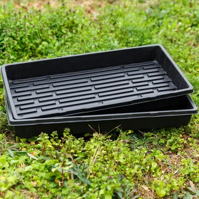 Heavy-Duty Durable Plastic Seed Starter Tray Square Pattern Stackable Seedling Trays for Indoor & Outdoor Greenhouses