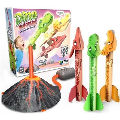Rocket Launcher for Kids Volcanic Eruptions Dinosaur Blasters up to 100 ft Outdoor Toys