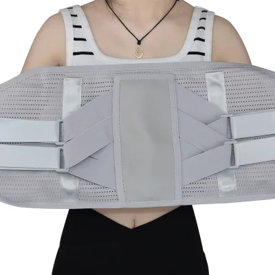 Breathable Mesh Nylon Adjustable Waist Trimmer Belt with Compression Lower Back Lumbar Support for Back Pain