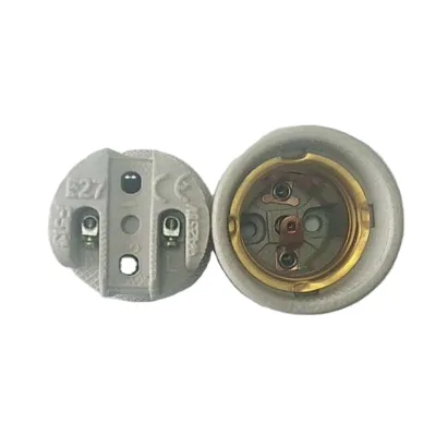 E27 250V Porcelain Ceramic Screw Lamp Holder Base LED Lamp Cap CE Certified ROHS Compliant Factory Direct 1 Year Warranty