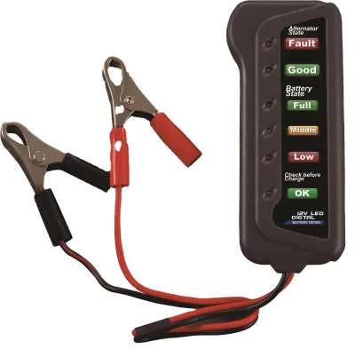 Car Battery and Alternator Tester LED Display Tester for 12V Battery Tester