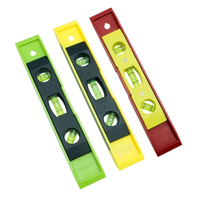 High Quality Industrial Furniture Tool 3 Bubble Magnetic Abs Shell Spirit Level Ruler +/-10MM Accuracy Portable Vertical