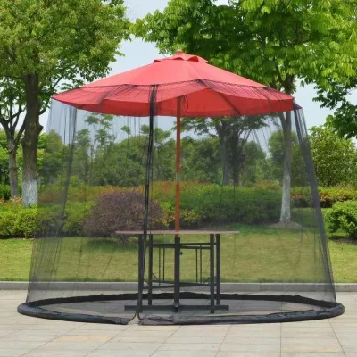 Outdoor Courtyard Mosquito Net Gauze Outdoor Roman Umbrella Portable Straight Umbrella Gauze