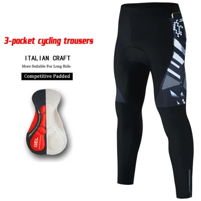 OEM 3 Pocket Spring Autumn Cycling Pants Men PRO Bike Cool Breathable Cycling Bib Pants Quick Dry Bike Tight MTB Waterproof Pant