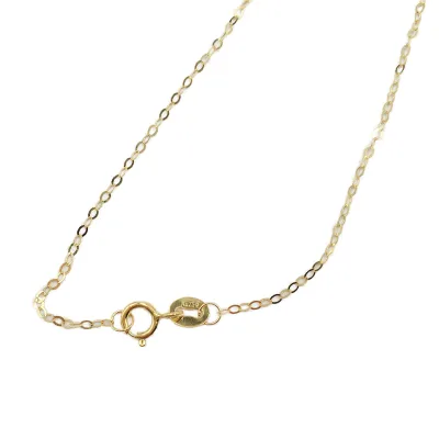 High Quality AU750 18inch Real Solid Yellow Gold Choker Necklace-about 0.3 Gram Wedding Engagement Gift Bohemian Style for Women