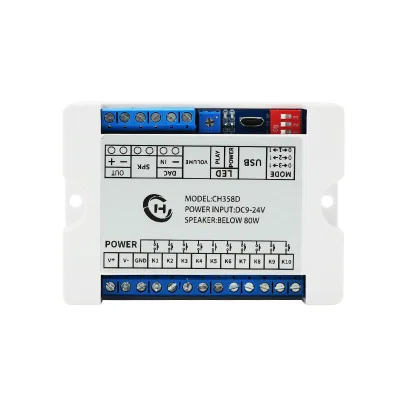 CH358D low lever trigger sound module voice playback module board 8Mb memory or with TF cards 32G memory 80W high wattage