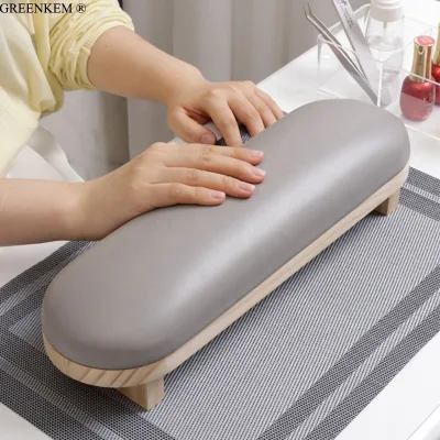 High Quality Custom Nails Art Salon Nail Hand Rest Wooden Hand Arm Rest for Nail Table Hand Pillow