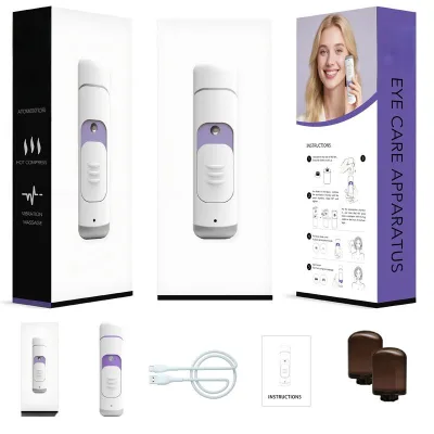 Smart Comfortable Eye Massager with Heat Therapy for Lunch Break Sprays Eye Area Then Provides Relaxing Massage