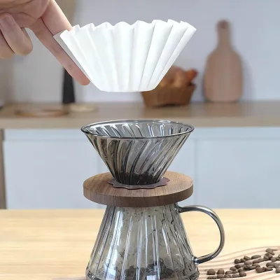 Disposable Eco-Friendly Classic Paper Conical Coffee Filter Hanging Ear Food Grade Portable High Quality Easy Use Clean Coffee