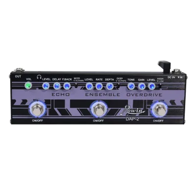ROWIN Electric Guitar Integrated Effects Overdrive Fuzz Distortion Delay Chorus Tremolo Reverb DAP2 Music Pedal Made in China