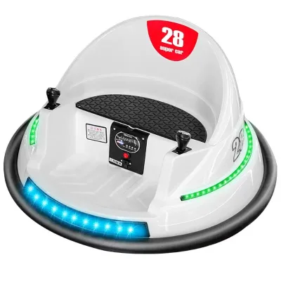 New Indoor/Outdoor Electric Bumper Car for Kids Plastic Pink White Red Ride-on Car with Remote Controller for Home Use