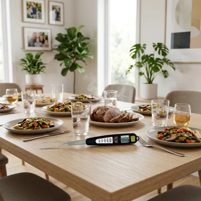 Morden Probe Instant Read Kitchen Digital Meat Thermometer Fork Type Food Thermometer for Christmas Barbecue Party