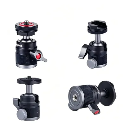 Custom Mini Ball Head Mount 360° Rotatable Aluminum Alloy Camera Cold Shoe Holder for DSLR Tripod Gimbal